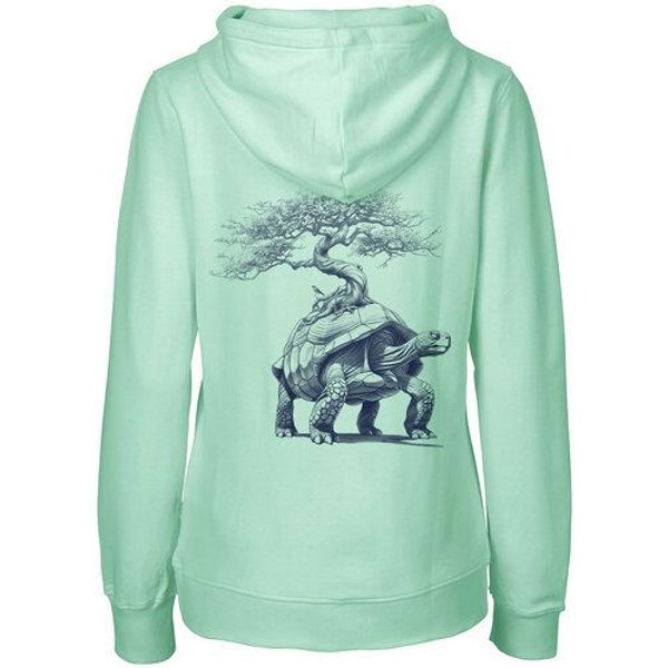 HANDGEDRUCKT "Lange Reise" Frauen Zip Hoody Neutral