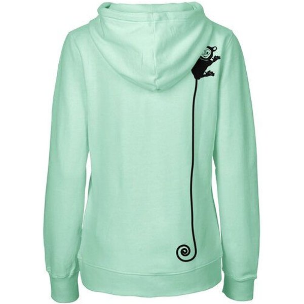 HANDGEDRUCKT "Teeny Weeny Goblin" Frauen Zip Hoody Neutral