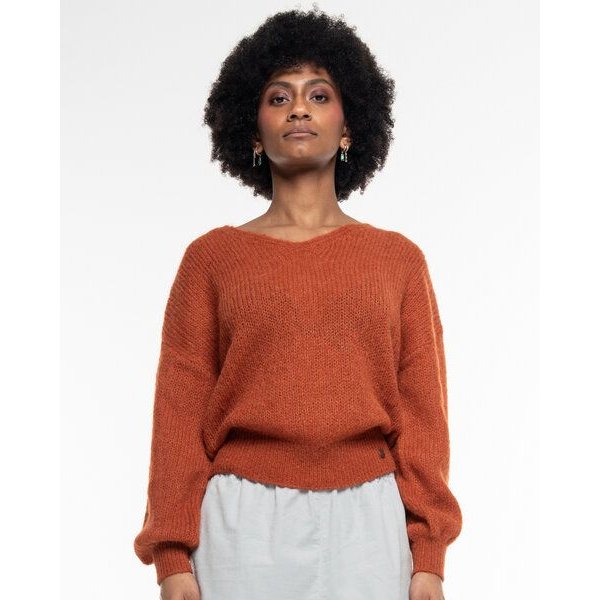 Alma & Lovis Leichter Pullover im Loose-Fit aus zartem Alpakastrick | Light V-Neck