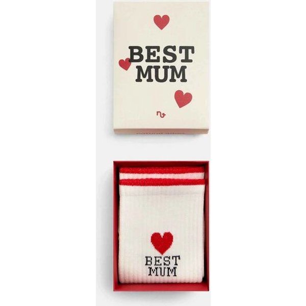 Natural Vibes Best Mum | Bio GOTS | Geschenkset Beste Mama | Bestickte Tennissocken | Herren Damen Socken | Muttertag