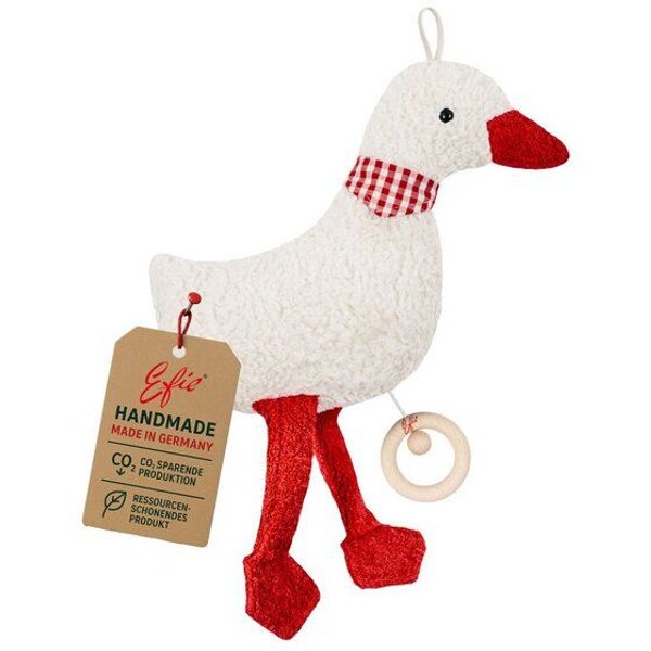 Efie Spieluhr Gans rot, kbA (organic), Made in Germany