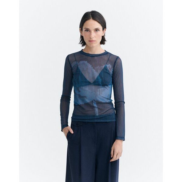 thinking mu Tere Top mit Lotus-Druck aus recykeltem Polyester