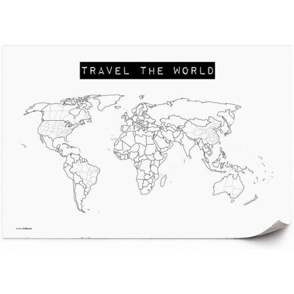 meine-weltkarte Weltkarte Travel the World #1 – zum Ausmalen & Pinnen