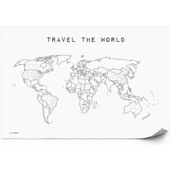 meine-weltkarte Weltkarte Travel the World #2 – zum Ausmalen & Pinnen