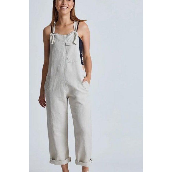Flax and Loom Leinen Latzhose Mary Lou