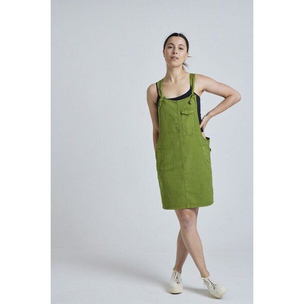 Flax and Loom Leinen Latzkleid Peggy