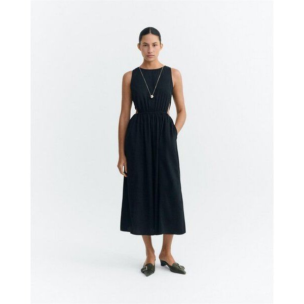 thinking mu Kurzarm Midikleid aus Bio-Baumwolle Modell: Kin