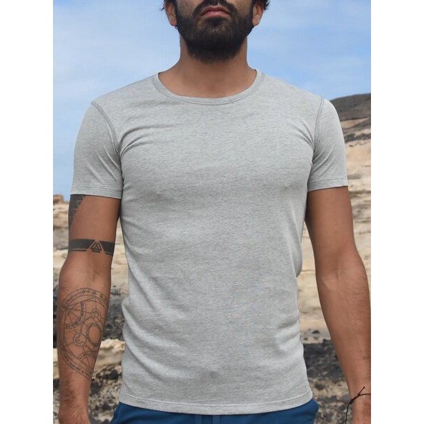 nice to meet me Core T Melange – T-Shirt aus Baumwolle und Polyester