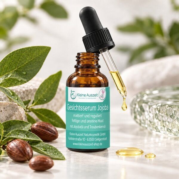 Kleine Auszeit Manufaktur Gesichtsserum Jojoba – reguliert und mattiert unreine und leicht fettende Haut