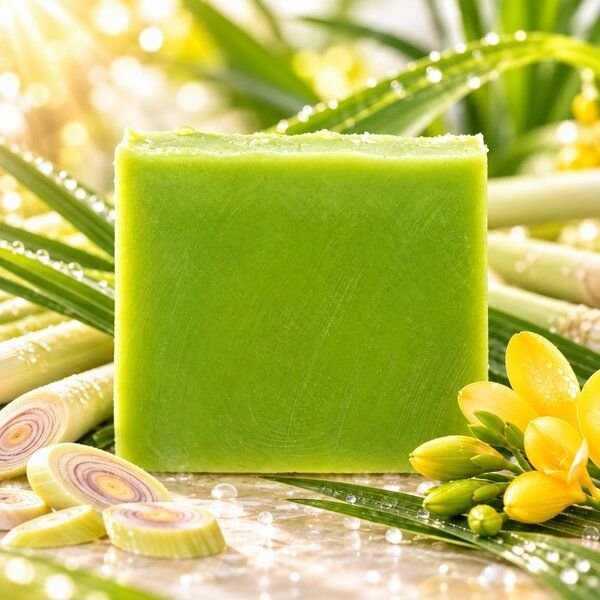 Kleine Auszeit Manufaktur Lemongras Gesichtsseife - vegan, palmölfrei und plastikfrei