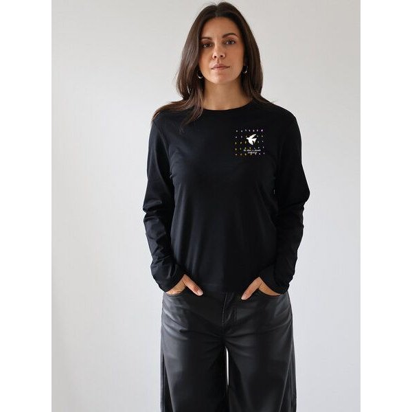 Kultgut Softes Langarmshirt Biobaumwolle/ BE FREE & PROUD YOURSELF