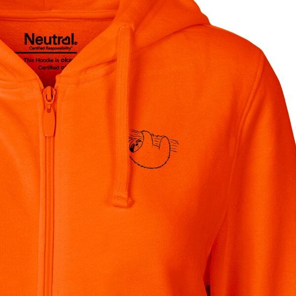 HANDGEDRUCKT "Baumelmeister" Frauen Zip Hoody Neutral