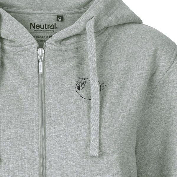 HANDGEDRUCKT "Baumelmeister" Frauen Zip Hoody Neutral