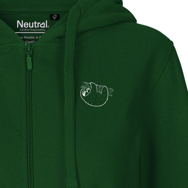 HANDGEDRUCKT "Baumelmeister" Frauen Zip Hoody Neutral