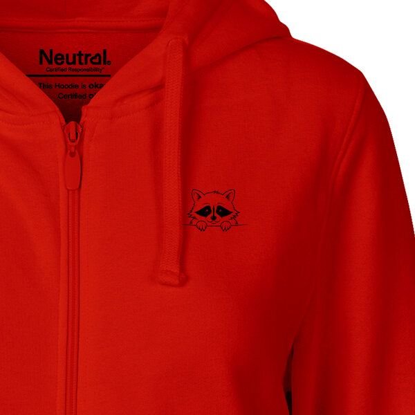 HANDGEDRUCKT "Flauschspion" Frauen Zip Hoody Neutral