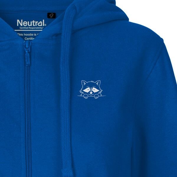 HANDGEDRUCKT "Flauschspion" Frauen Zip Hoody Neutral