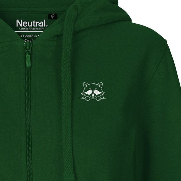 HANDGEDRUCKT "Flauschspion" Frauen Zip Hoody Neutral