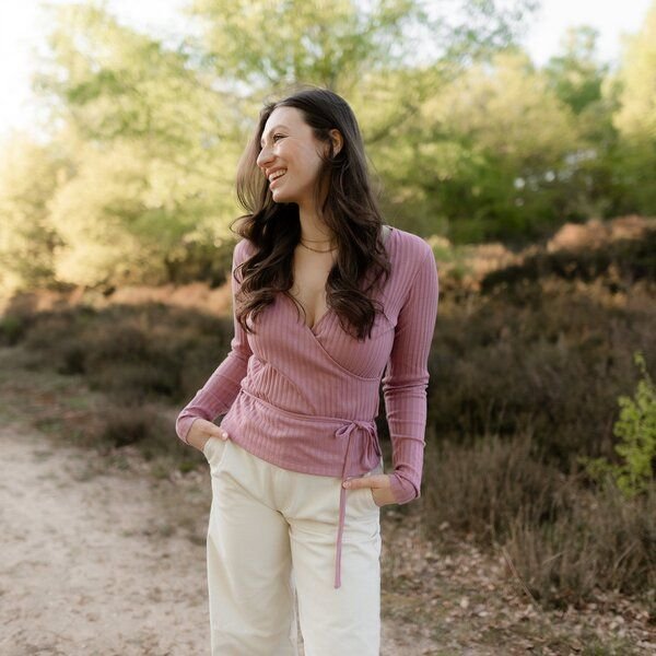 NORDLICHT Pointelle Wickelbluse Berit