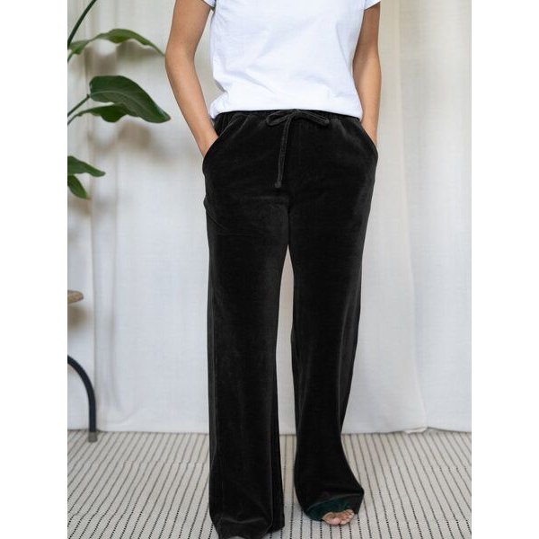 FUXBAU Frauen Samt Hose