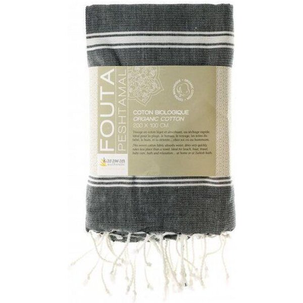 Karawan authentic Fouta Hamamtuch aus reiner Bio-Baumwolle 200 × 100 cm (Stil HAMMAM)