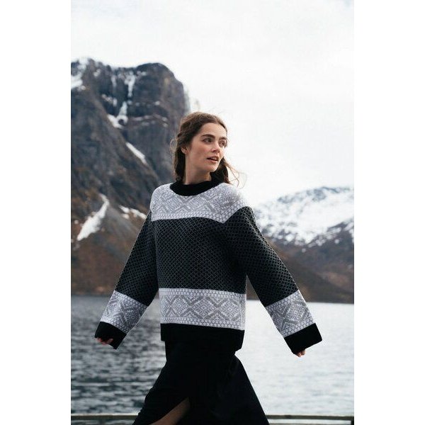 Kopyto DACHS RWS – Damen-Wollpullover mit Beskiden-Muster