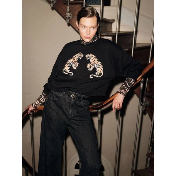 LANIUS Statement Sweatshirt (GOTS) aus Bio-Baumwolle und recyceltem Polyester