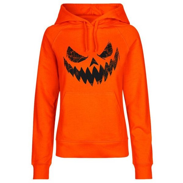 HANDGEDRUCKT "Halloween" Frauen Hoody Neutral