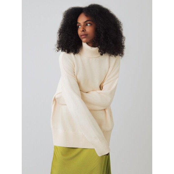 Honest Basics Damen Chunky Rollkragenpullover aus 100% Bio-Baumwolle