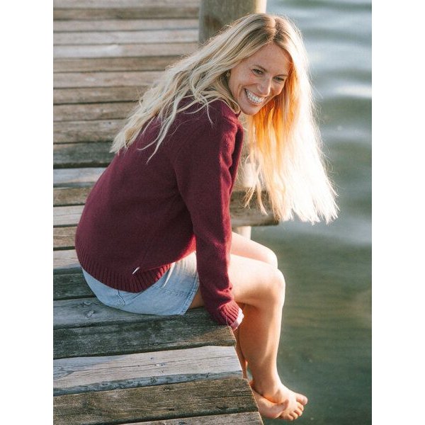 FUXBAU Frauen Merino Strickpullover