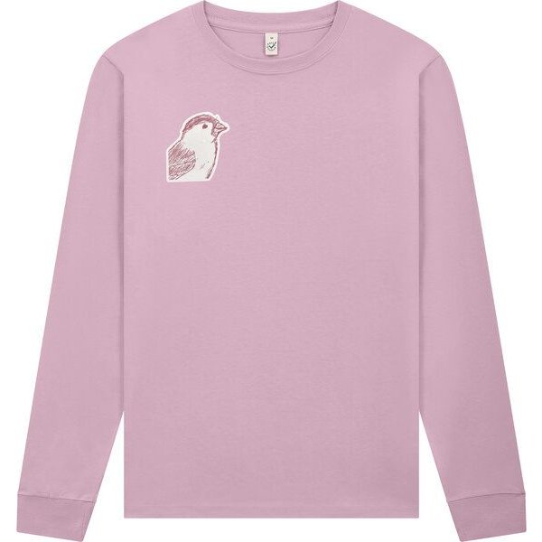 ilovemixtapes Der kleine Spatz – Unisex Longsleeve in Faded Pink