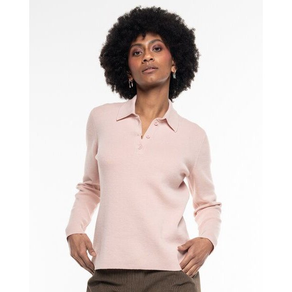 Alma & Lovis Polo-Pullover aus Organic Cotton-Wool-Mix | Cot-Wool Polo