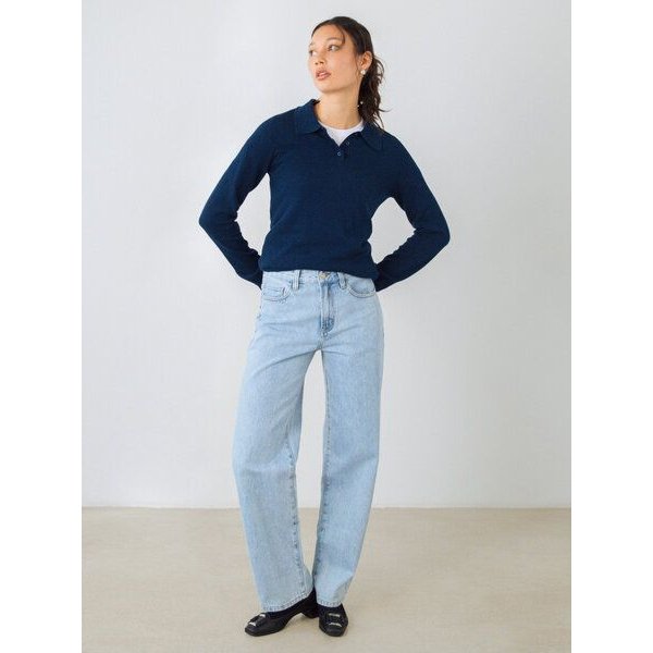 Honest Basics Damen Straight Jeans aus 100% Bio-Baumwolle