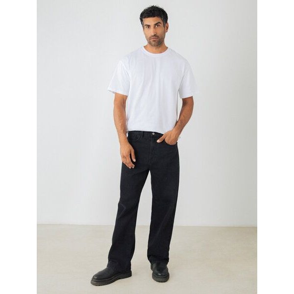 Honest Basics Herren Weite Jeans aus 100% Bio-Baumwolle