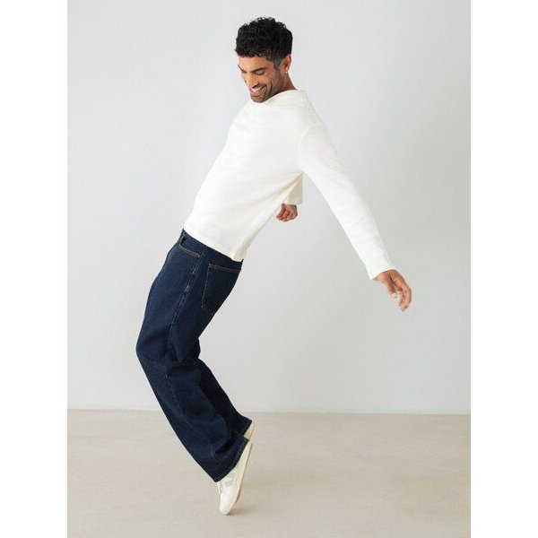 Honest Basics Herren Weite Jeans aus 100% Bio-Baumwolle