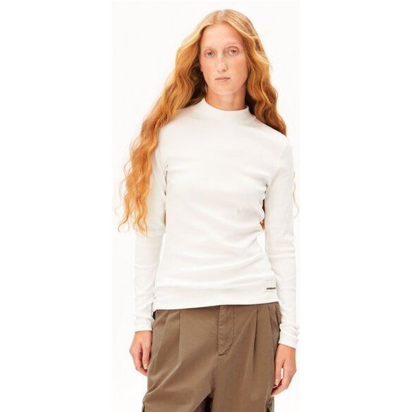 ARMEDANGELS FATIMAARA Damen Ripp-Longsleeve Slim Fit aus Bio-Baumwoll Mix