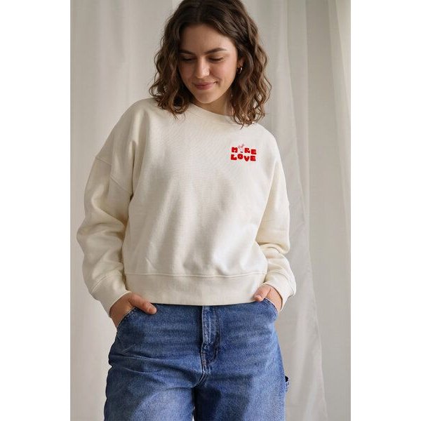 Kultgut Kindness Sweater 100% Bio-Baumwolle - Boxistyle/ More Love