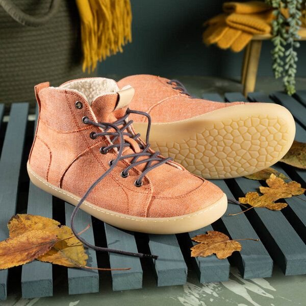 nahtur-design Knöchelhohe Barfuß-Sneaker | Bioleinen & Wolle | Barfußschuhe