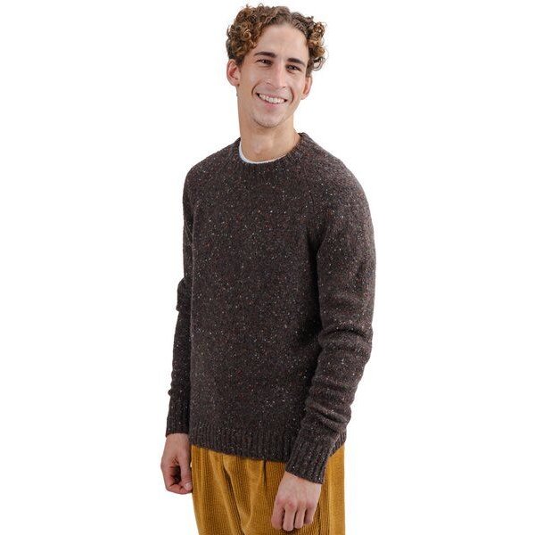 Brava Fabrics Strickpullover Raglan Wool Chocolate