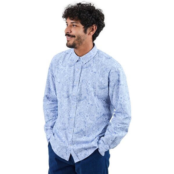 Brava Fabrics Langarm-Hemd Asis Percales Crocodylus