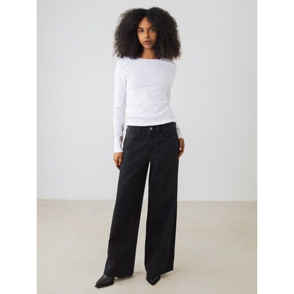 Honest Basics Damen Weite Jeans aus 100% Bio-Baumwolle