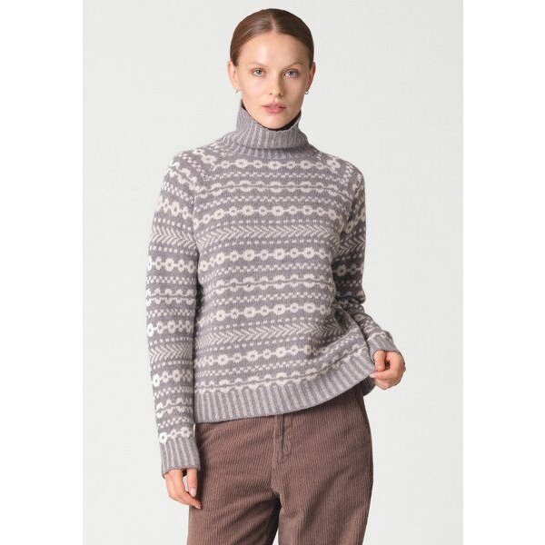 Klitmøller Collective Merino-Rollkragenpullover mit nordischem Muster Modell: Sofie