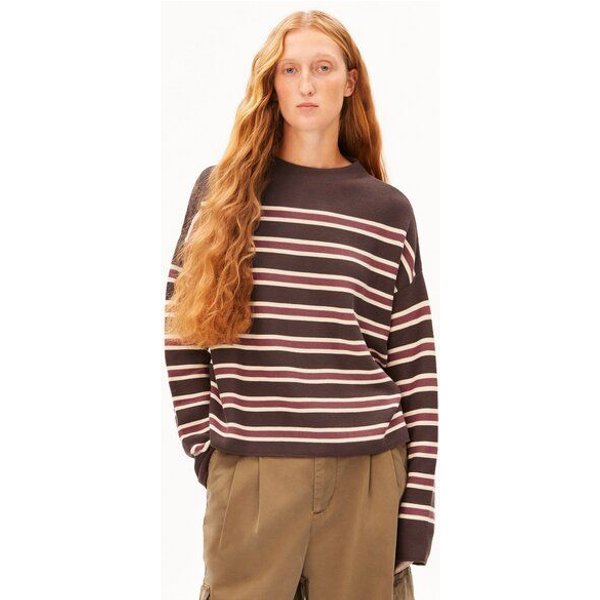 ARMEDANGELS MERINAA STRIPED Damen Strickpullover aus100% Bio-Baumwolle