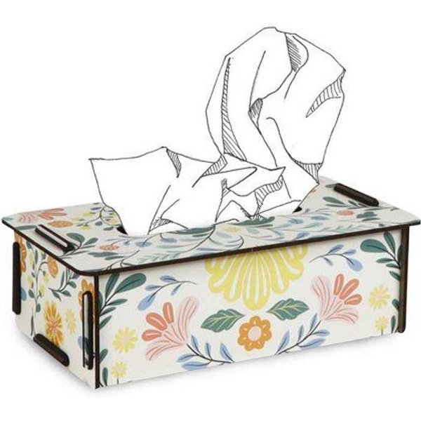 WERKHAUS Tissue-Box Scandi Bloom