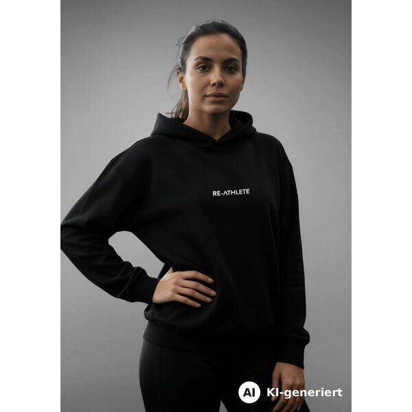 Re-Athlete CORE Cotton Damen Hoodie - black