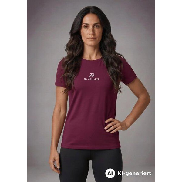 Re-Athlete PRIME Bambus-Viskose Damen Shirt - bordeaux