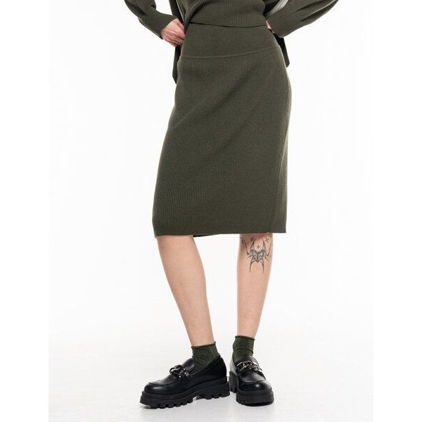 Alma & Lovis Legerer Strickrock aus Organic Cotton-Wool-Mix | Cot-Wool Rock