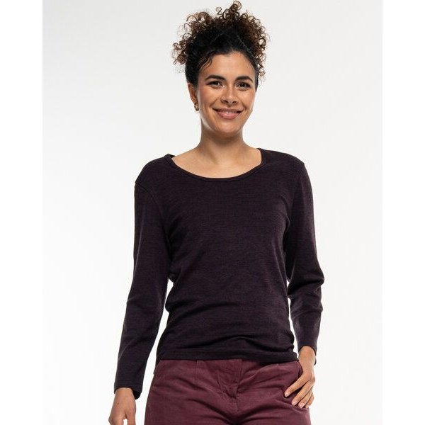 Alma & Lovis Softes Longsleeve aus Organic Wool-Cotton-Mix | Melange Cot-Wool Shirt
