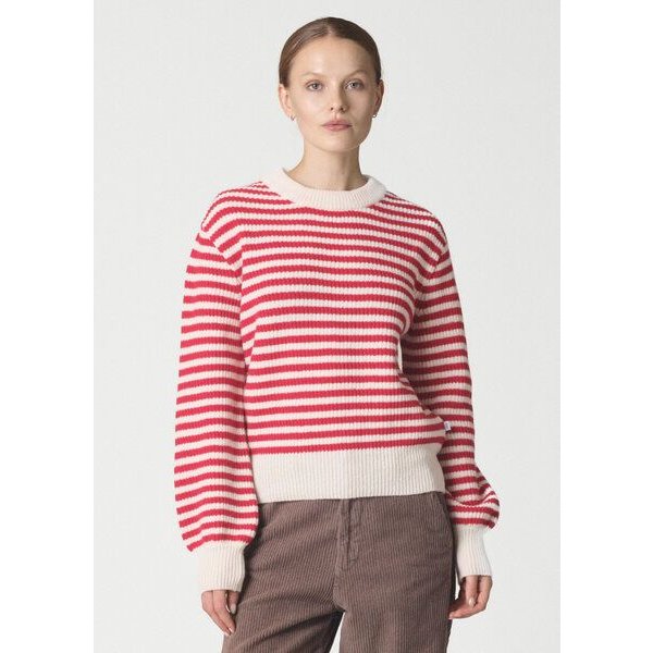 Klitmøller Collective Gestreifter Strickpullover aus Merinowolle Modell: Gunilla