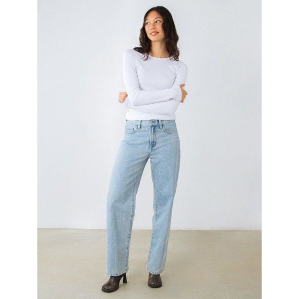 Honest Basics Damen Straight Jeans aus 100% Bio-Baumwolle