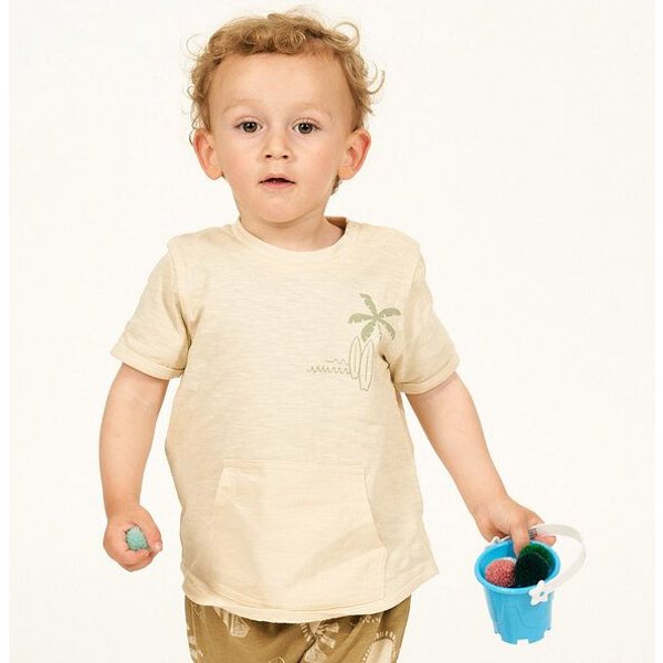 Sense Organics T-Shirt für Babys mit Kängurutasche, Modell TAMO